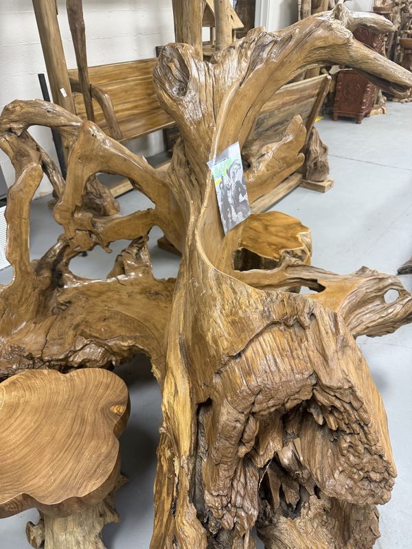 XXL Double sided Teak root Sofa