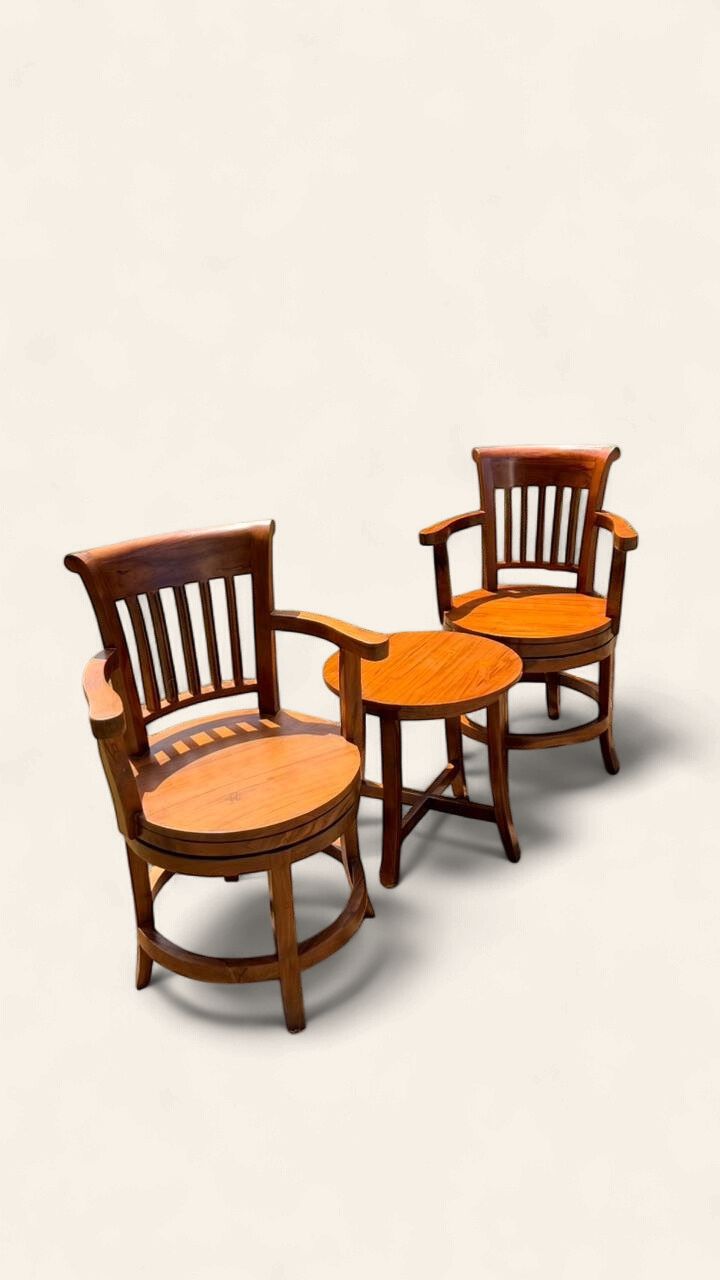 3 Piece Teak Swivel Group