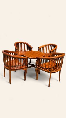 5-Piece Solid Teak Wood Seating Set