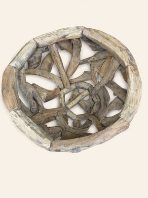 Handcrafted Compilation Wood Flower Basket