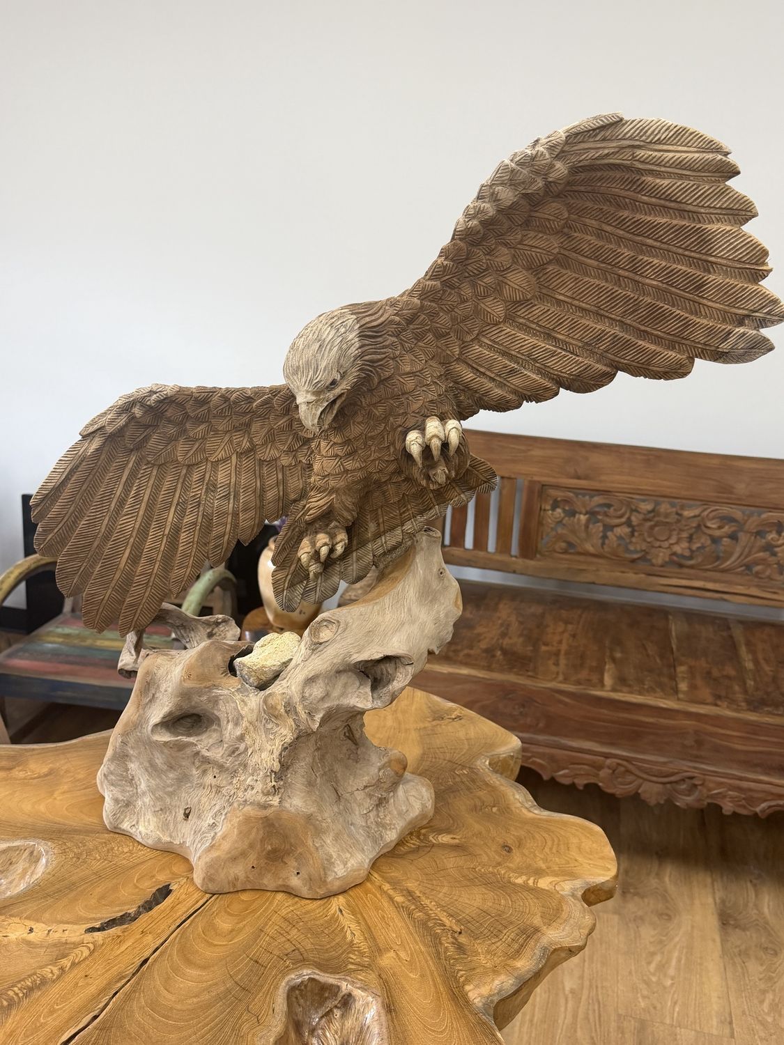 Hand Carved Eagle SculptureAC