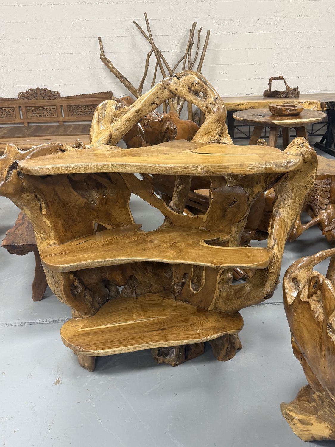 Teak Display Stand