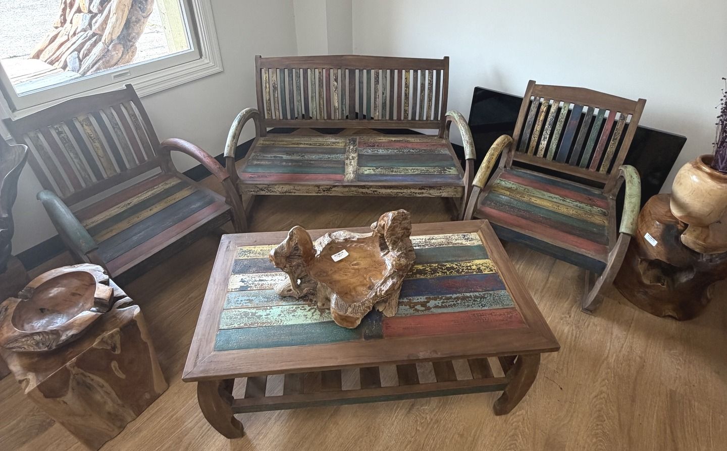4 Piece Reclaimed Boat Seating Group