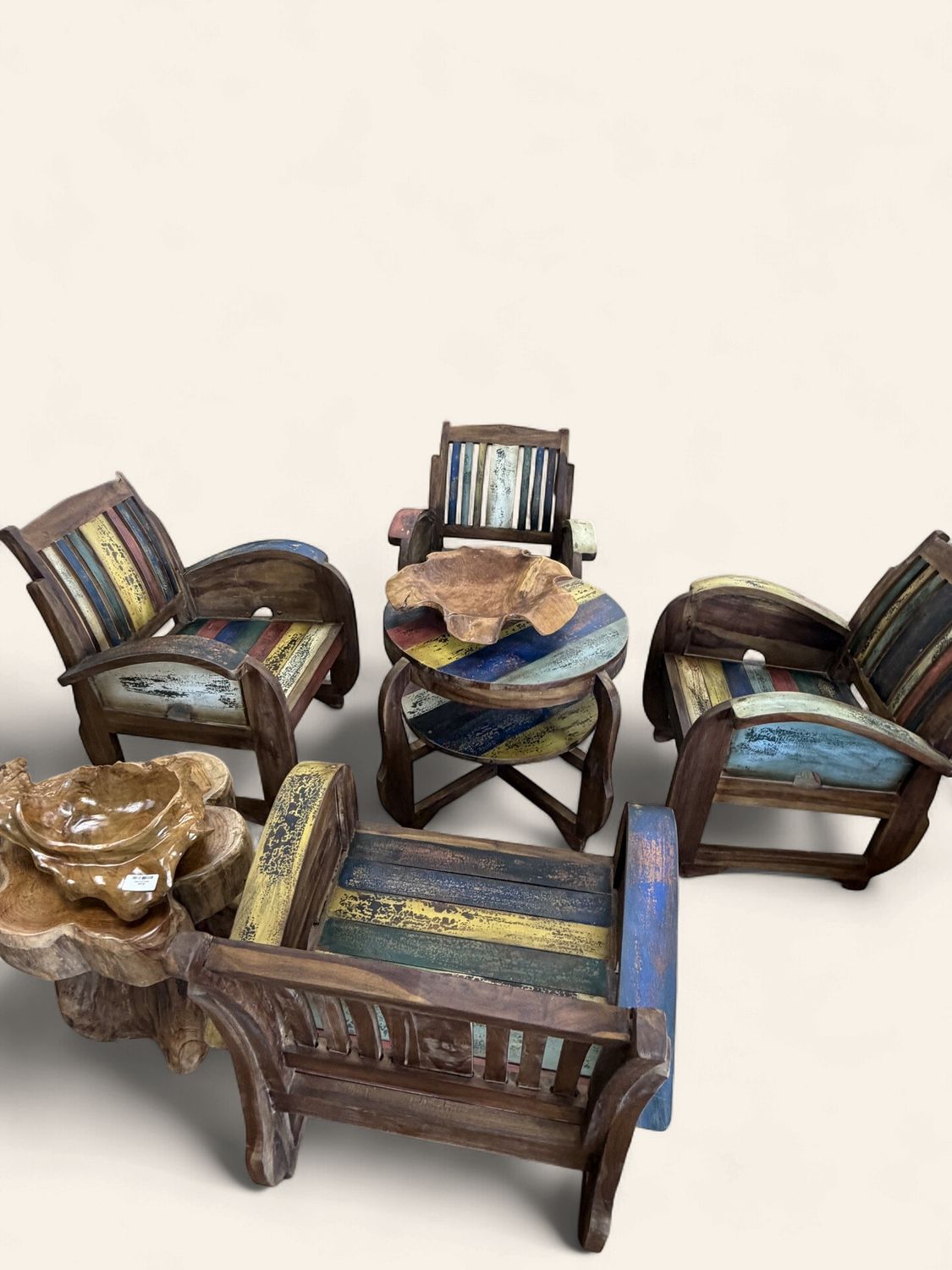 5 Piece Reclaimed Boat Seating Group