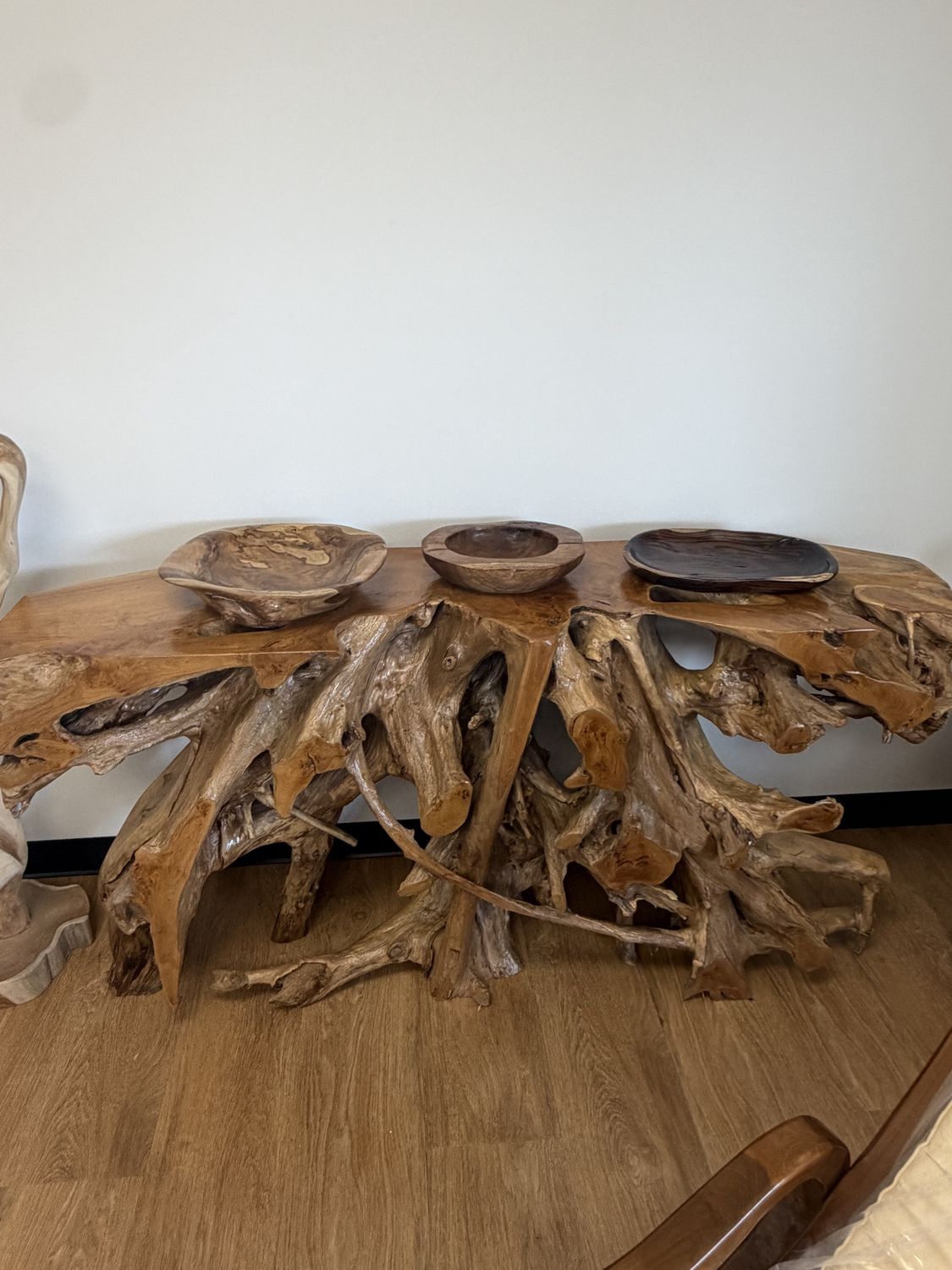 Teak Stump Console
