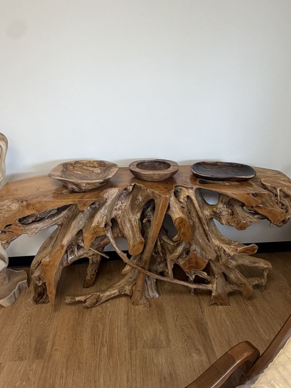 Teak Stump Console