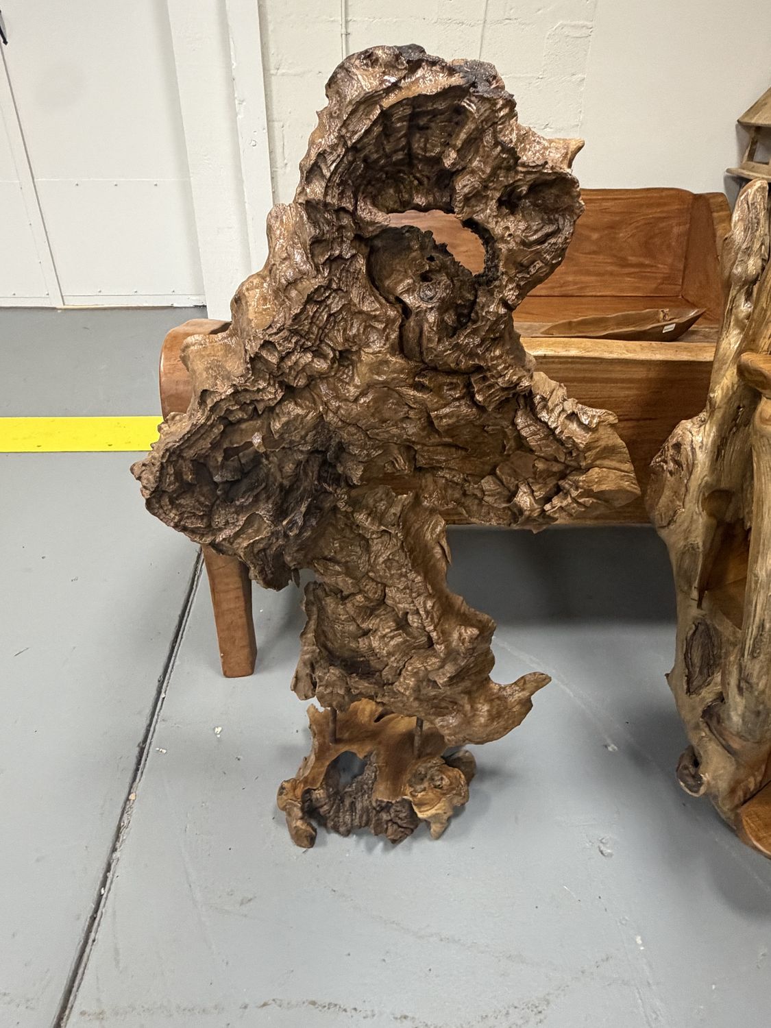 Teak Erosion Sculpture