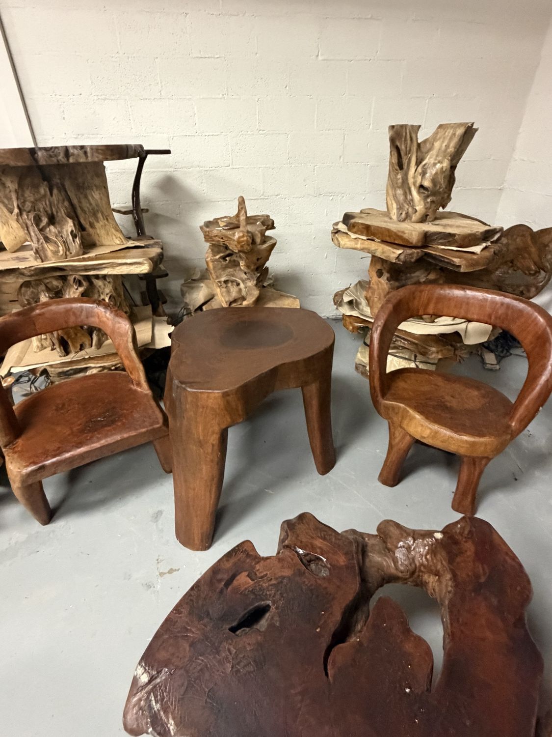 Solid Mahogany 3 Piece Seating Set