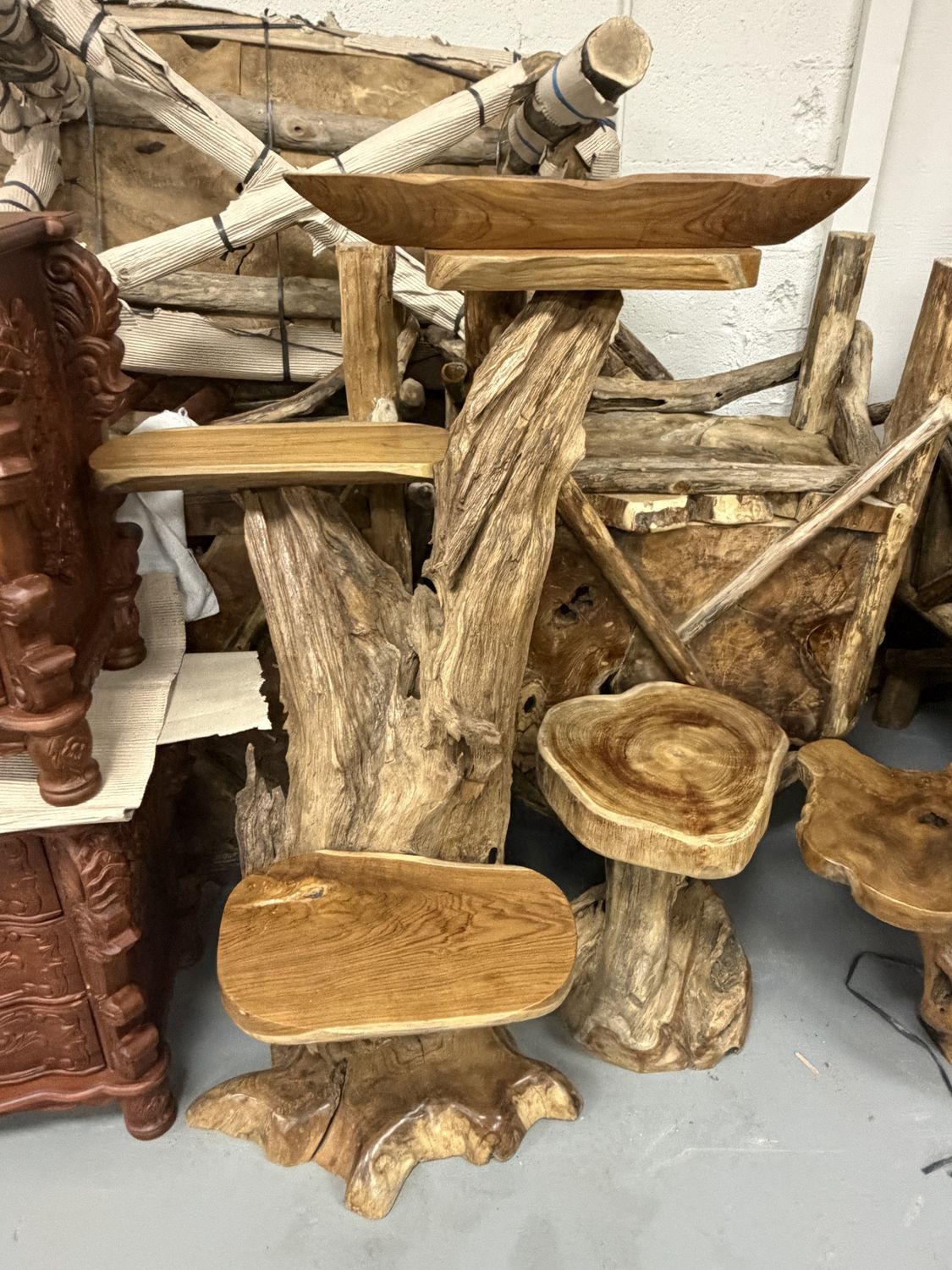 3 Tier Teak Display Stand