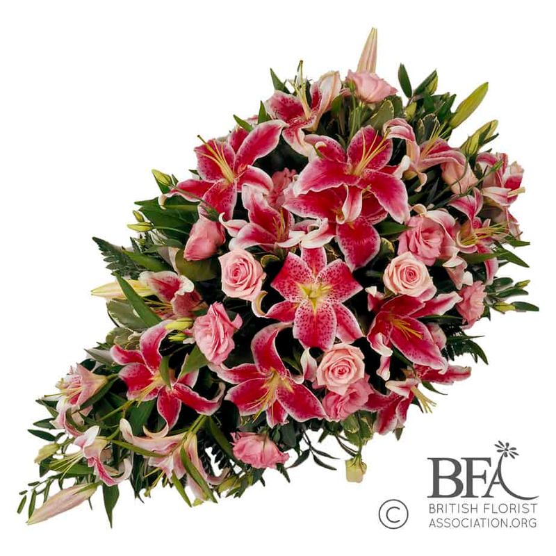 Pink Lilies and Roses Spray