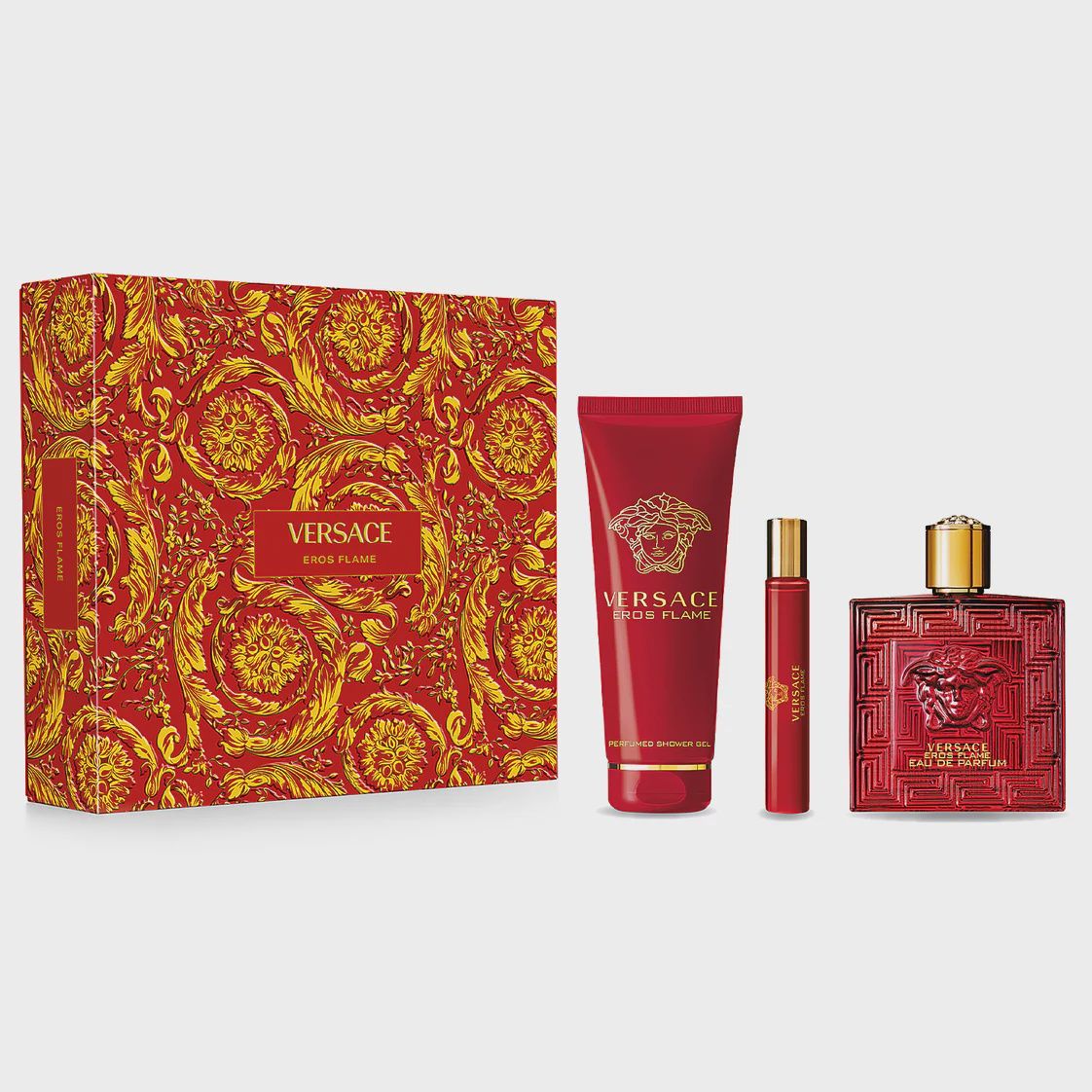 Versace Eros Flame Eau De Parfum 100ml 3 Piece Set