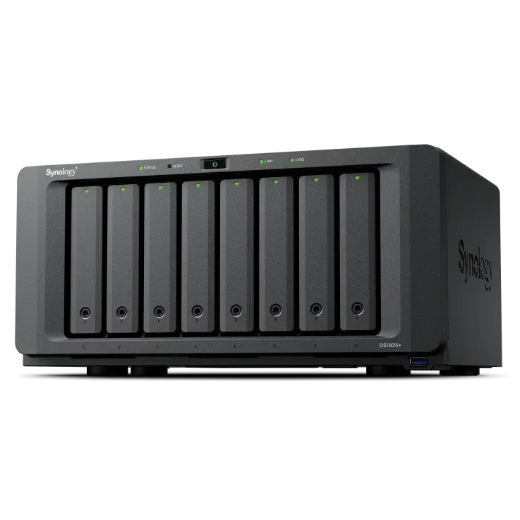 Synology DS1825+ 8-Bay NAS Server, Quad-Core CPU, Expandable Storage, 2.5GbE, RAID, DSM, Business &amp; Backup Solution