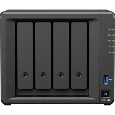 Synology DS925+ 4-Bay NAS Server, 2.5GbE, RAID Storage, DSM OS, Expandable Network Attached Storage for Business &amp; Backup