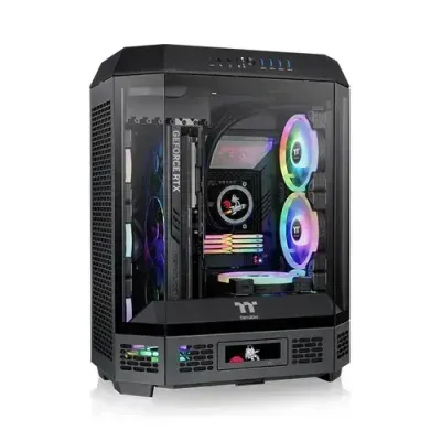 Thermaltake The Tower 600 Mid-Tower ATX Case; 3 Tempered Glass Panels; Hidden-Connector Motherboard Support; Rotational PCI-e Slots