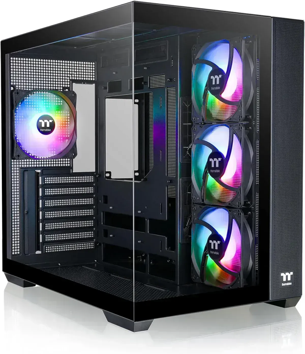 Thermaltake View 380 TG ARGB ATX Case; 4x120mm ARGB Fans Included; Supports Hidden-Connector Motherboard; Front &amp; Side Dual Tempered Glass Panel