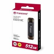 TRANSCEND 512GB, External SSD, ESD310C, USB 10Gbps, Type C/A , Black 1050MB/S SPEED