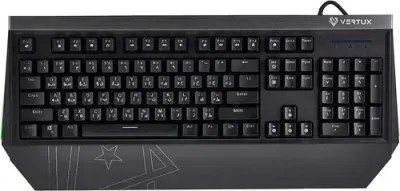Vertux Tantalum Precision Pro Mechanical Gaming Keyboard | Gamers Keyboard | Ergonomic Wired Keyboard | Full-Size Gaming Keyboard | 100% Anti-Ghosting Keys | RGB Backlight Modes