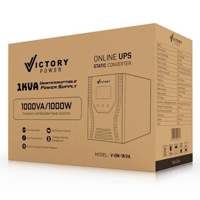 Victory Power 1KVA Online UPS 1000W (3-Batteries 2.45kg)