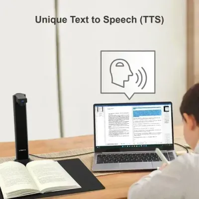 VIISAN DL8 Innovative Document Scanner, USB Book Scanner with Asymmetric Lighting Tech, OCR Auto-Flatten &amp; Deskew, 13MP Document Camera for Desktop/Laptop, Capture Size A3, Works with Windows &amp; macOS