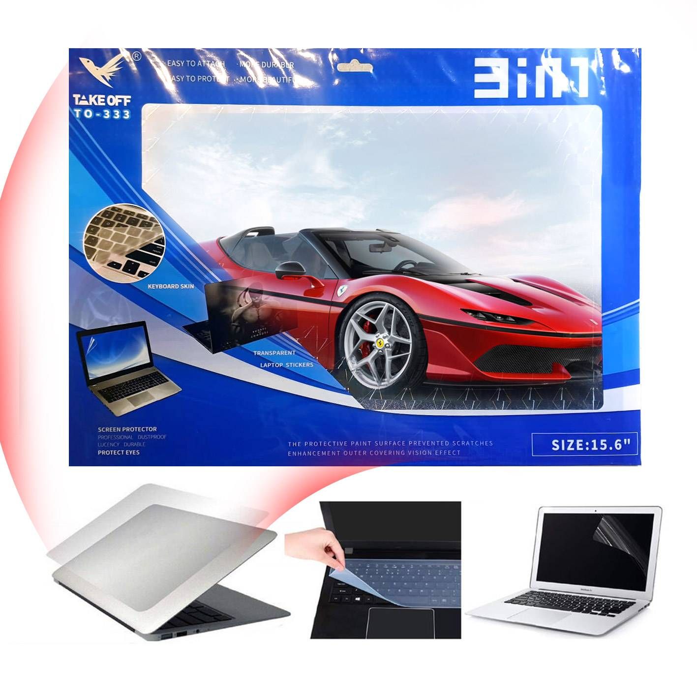 TakeOff 15.6" Laptop Skin Pack 3-in-1 (Ferrari J50)