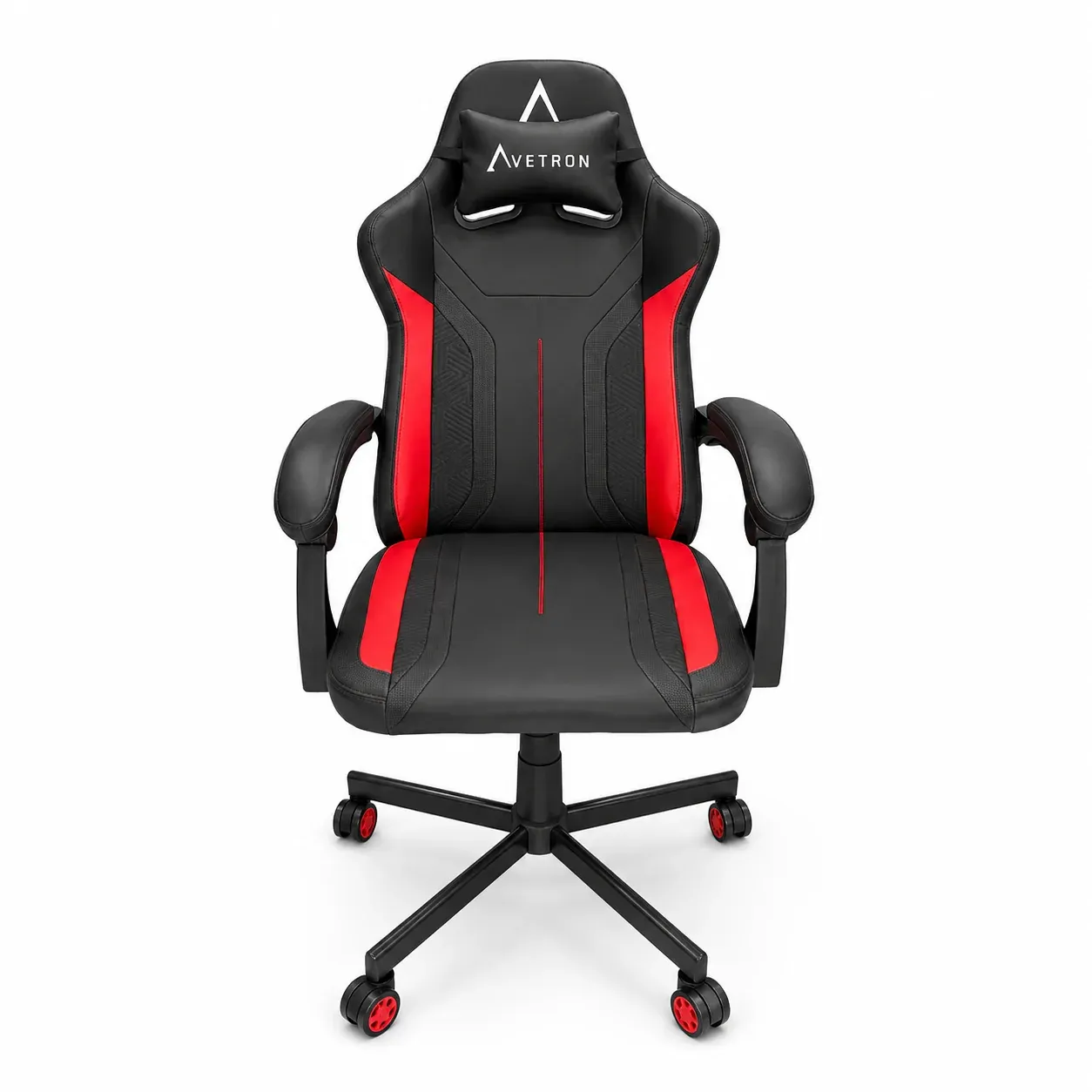 Avetron Comfy PU Leather Heavy-Duty Gaming Chair, Ergonomic Design, Adjustable Height &amp; Recline, Lumbar Support