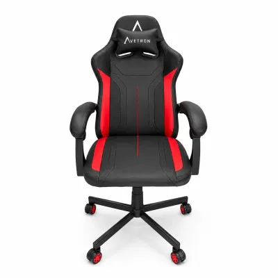 Avetron Comfy PU Leather Heavy-Duty Gaming Chair, Ergonomic Design, Adjustable Height &amp; Recline, Lumbar Support