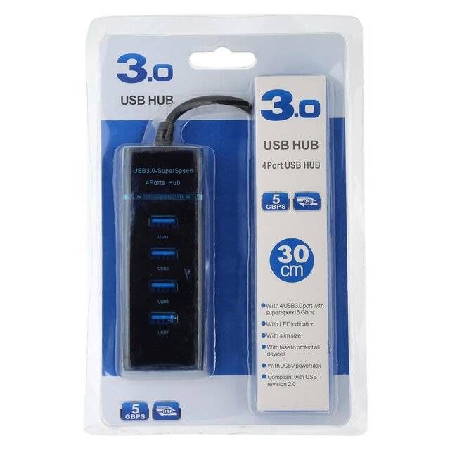 USB 3.0 Hub 4-Ports (30cm)