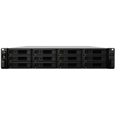 Synology RackStation RS3618xs – 12-Bay 2U NAS, Intel Xeon D-1521, 8GB DDR4 ECC (Up to 64GB), 4x 1GbE, PCIe for 10GbE, Btrfs, Scalable to 36 Drives