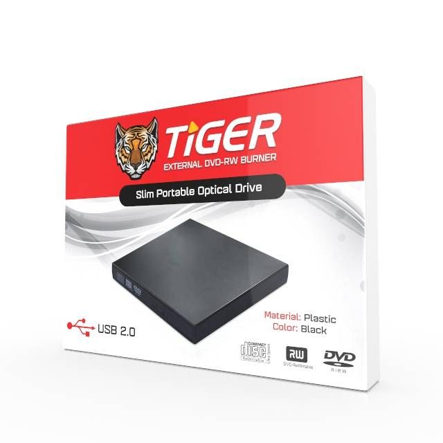 TIGER External USB 2.0 DVD-RW Writer