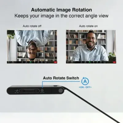 VIISAN VS13AI USB Document Camera with AI-Noise Reduction Mic, 13MP 4K Ultra HD A3-Size Capture, Dual-Mode Autofocus, LED Light, Foldable for Web Conferencing, Live Demo, Compatible macOS &amp; Windows