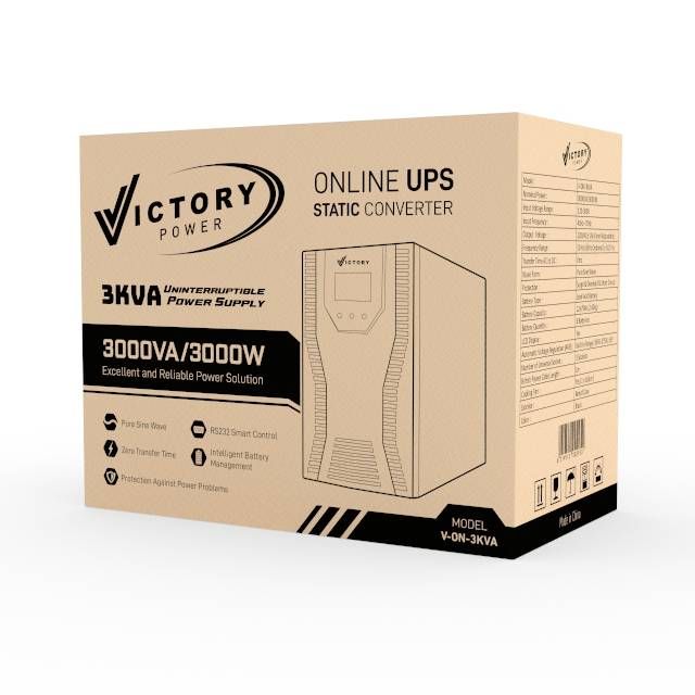 Victory Power 3KVA Online UPS 3000W (8-Batteries 2.45kg)