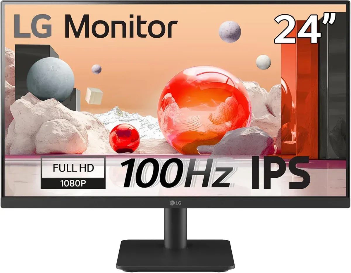 عرض خاص لفترة محدودة LG 24MS500‑B 24″ Full HD IPS Monitor – 100 Hz, 5 ms (GtG), Reader Mode &amp; Flicker Safe, AMD FreeSync, VESA Mount