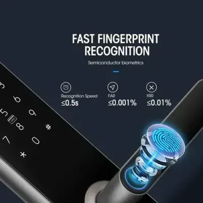 Locstar-A61 Wifi TTlock App Smart Door Lock Biometric Lock Fingerprint Door Handle Digital Keyless Lock