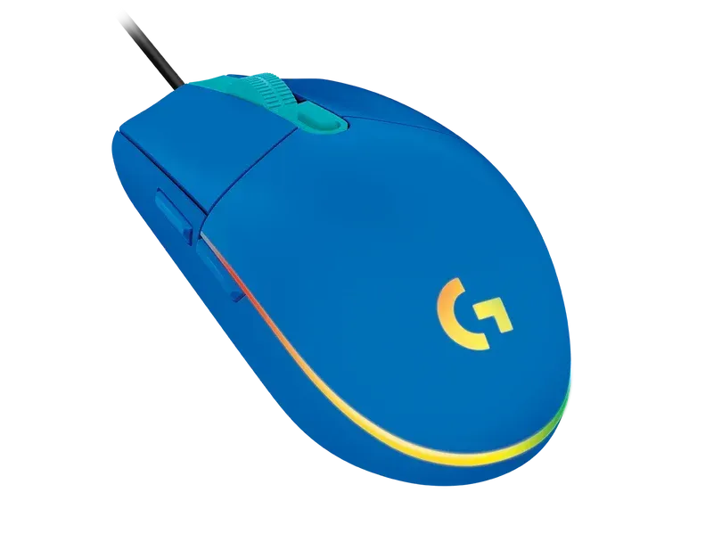 Logitech G102 Light Sync Gaming Wired Mouse with Customizable RGB Lighting, 6 Programmable Buttons, Gaming Grade Sensor, 8 k dpi Tracking,16.8mn Color, Light Weight