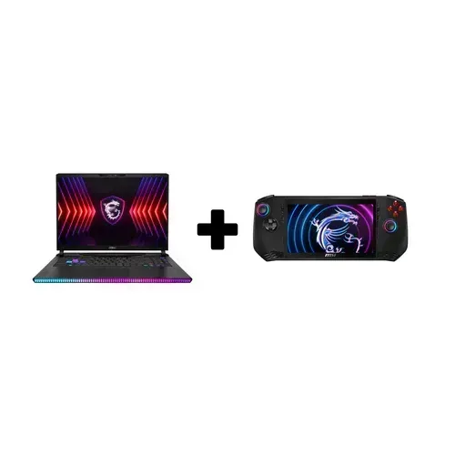 MSI Raider GE68HX 14VIG-662 16" QHD+ 240Hz Laptop - Core i9-14900HX - 32GB RAM - 1TB SSD - RTX 4090 16GB - Win 10 Pro K With a Gift MSI Claw A1M - 040AE – 7" FHD IPS, 120Hz, Core Ultra 7 155H , 16GB R