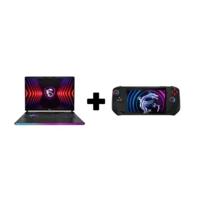 MSI Raider GE68HX 14VIG-662 16" QHD+ 240Hz Laptop - Core i9-14900HX - 32GB RAM - 1TB SSD - RTX 4090 16GB - Win 10 Pro K With a Gift MSI Claw A1M - 040AE – 7" FHD IPS, 120Hz, Core Ultra 7 155H , 16GB R