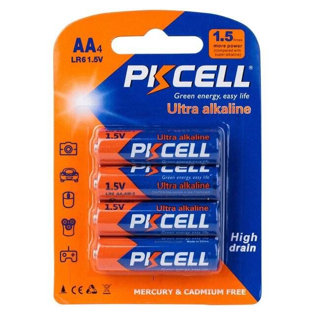 Pkcell AA4 LR6 1.5V Batteries (4 pcs)