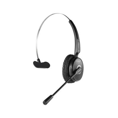 Promate Engage Over-Ear Mono Bluetooth Headset – HD Voice, Noise-Cancelling Mic, 14h Talk Time