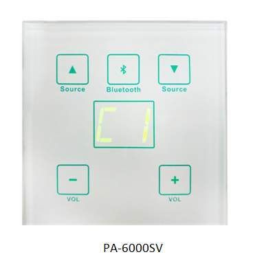 CMX PA-6000SV Remote Control Panel for Matrix Amplifiers – CAT5 Connectivity, Touchscreen, 5-Channel Audio &amp; Volume Control
