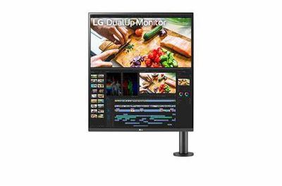 LG 28MQ780-B 28 Inch SDQHD (2560 x 2880) Nano IPS DualUp Monitor with Ergo Stand, DCI-P3 98% (Typ.) with HDR10, USB Type-C (90W PD) - Black