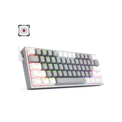 Redragon K617 Fizz 60% Mechanical Gaming Keyboard - Gray White