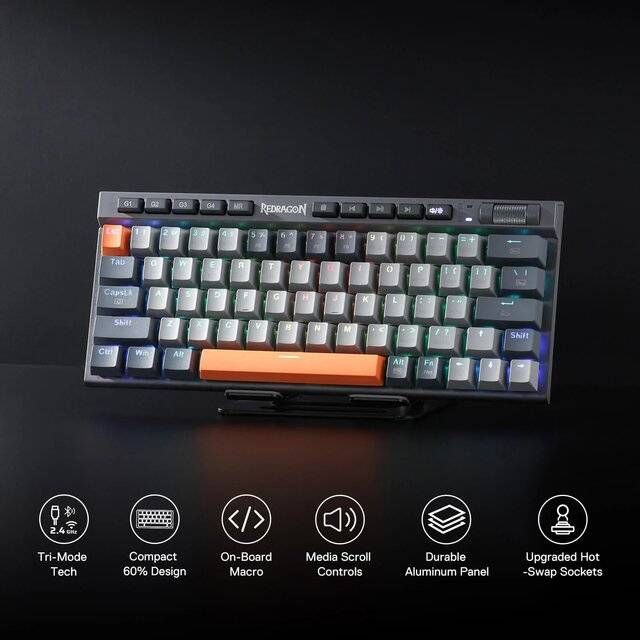 Redragon K634 Traric Pro Mechanical (BT/2.4G/Wired) Wireless Keyboard