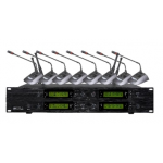 CMX WM-U800 8-Channel UHF Wireless Microphone System – 550–980 MHz, 256 Frequencies, 110dB Dynamic Range