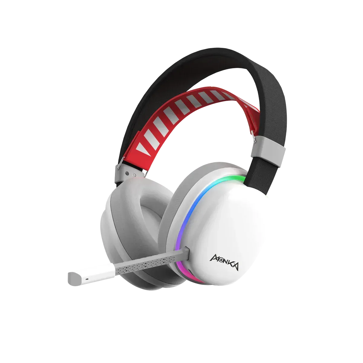 Monka Echo HG9069W Wireless Gaming Headset – Bluetooth 5.2, RGB Lighting, 50 mm Drivers, Omnidirectional Mic, Over-Ear Comfort