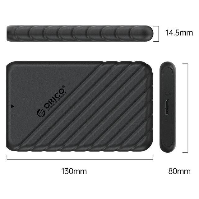 ORICO 2.5 Inch USB 3.0 Micro-B Hard Drive Enclosure - Model -25PW1-U3-BK