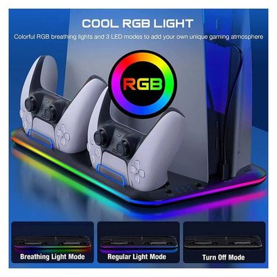 PS5 Multifunctional Cooling &amp; Charging RGB Stand