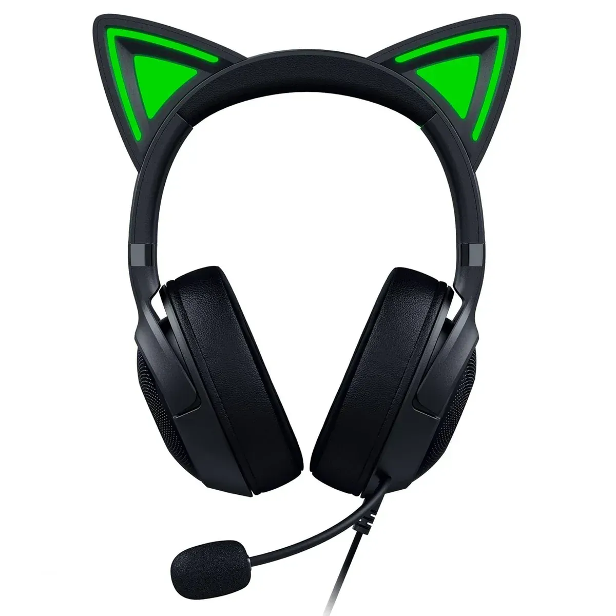 Razer Kraken Kitty V2 - Wired RGB Headset with Kitty Ears (Stream Reactive Lighting, HyperClear Cardioid Mic, Triforce 40mm Drivers, 7.1 Surround Sound) Black