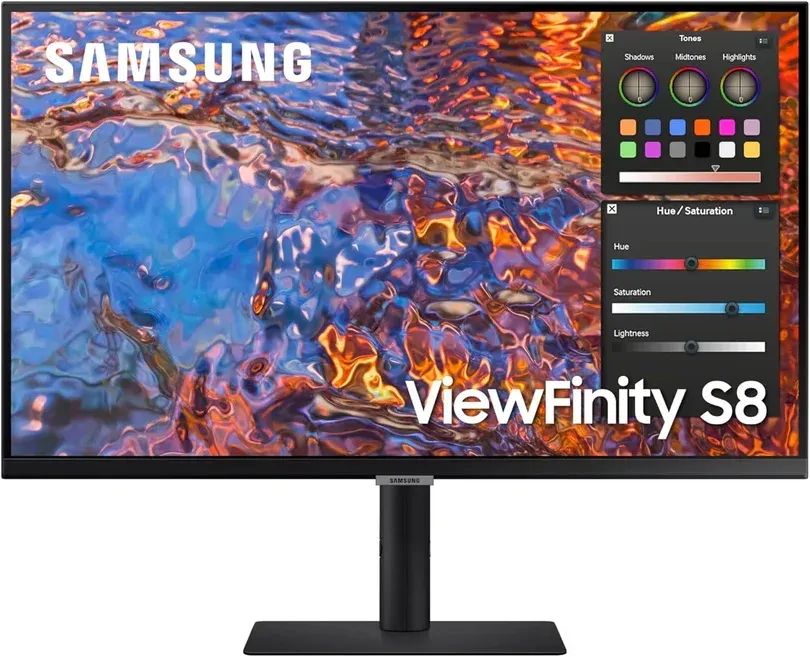 Samsung ViewFinity S8 S80PB 27″ 4K UHD IPS Monitor – 350 cd/m², HDR400, USB-C 90 W, 98% DCI-P3, Matte Display