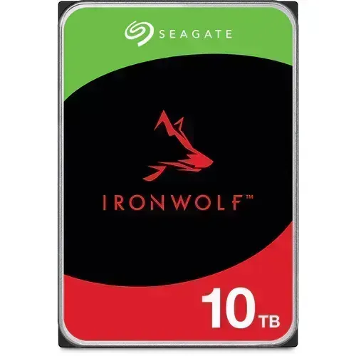 Seagate IronWolf 10TB NAS HDD – 3.5" SATA 6Gb/s, 7200 RPM, 256MB Cache, 180TB/yr Workload, CMR, RV Sensors