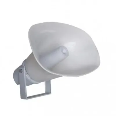 CMX HSK-30T Outdoor Horn Speaker, 100V/70V PA Paging Loudspeaker, IP66 Waterproof, 30W/15W Power Taps, ABS + Steel Bracket